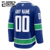 Lasten NHL Vancouver Canucks Pelipaita Custom Fanatics Premium Koti 2024-25 Sininen